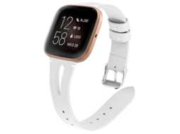 Lurelia Pulseira, Compatível Com Fitbit Versa 2 De Couro Branca