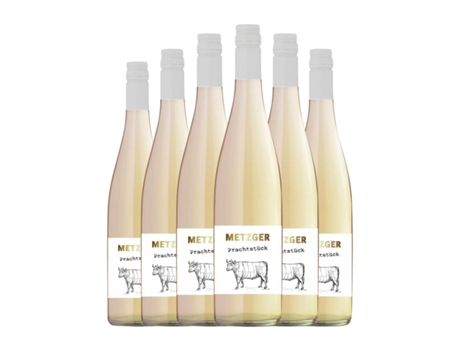 Vinho branco ULI METZGER Prachtstück Blanc de Noirs KuhbA Pinot Preto Seco Pfälz (0.75 L - 6 Unidades)