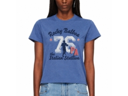 Rockinstone Rocky Movie Ath '76 Take 2 Heather Royal Adult T-shirt Size:xxl