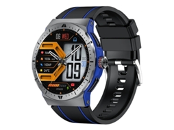 Smartwatch com chamadas Bluetooth 1,43 polegadas em tecido Amoled e vários modos esportivos azul Bestvite