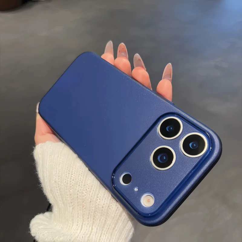 Capa Ultrafina De Tpu Para Iphone 12 Pro Max (azul Escuro), Fosca E Semitransparente.