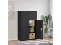 Vidaxl Arquivador 90x40x145 Cm Aço Preto