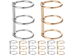 Conjunto de 8 argolas metálicas redondas para fixação