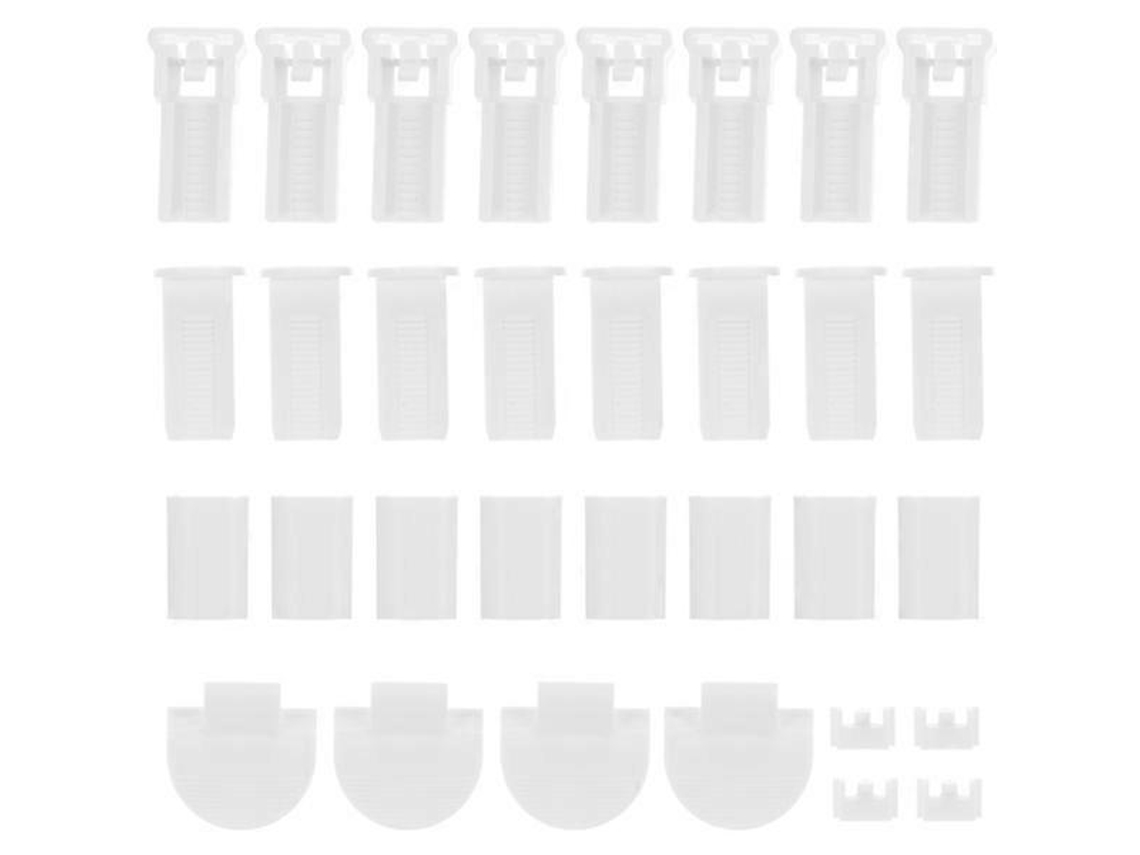 Omni 32 Peças de Reparo para Persianas Plissadas Acessórios de Substituição Duráveis em Pom Cor Branca 4x2x1cm Blanco
