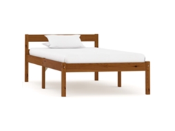 Cama Vidaxl Marrom Madeira (100x200 Cm)