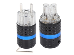 Plugue de Alimentação de Áudio Monosaudio E103r/f103r Cobre Puro com Revestimento de Ródio