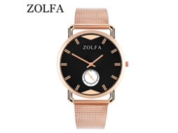 Reloj De Cuarzo Para Hombres Con Dial Redondo Reloj Casual Elegante Oro Rosa