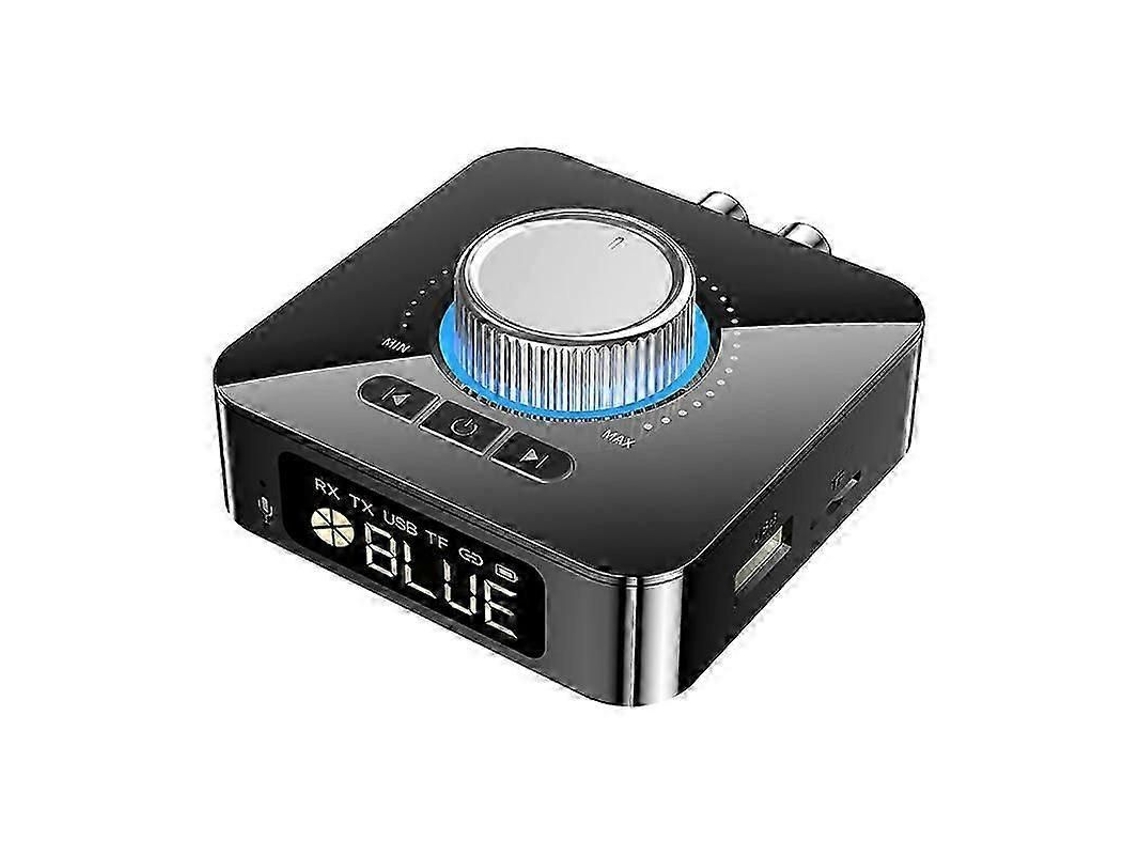 Adaptador De Áudio Sem Fio Bluetooth, Transmissor E Receptor 2 Em 1 Com Visor Digital.