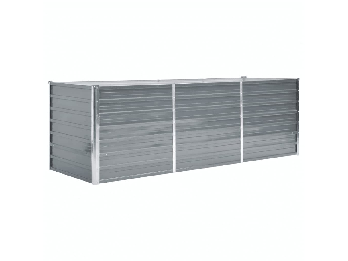 Raised Bed, Raised Beds Vidaxl Cinzeto Aço (240 X 80 X 77 Cm)