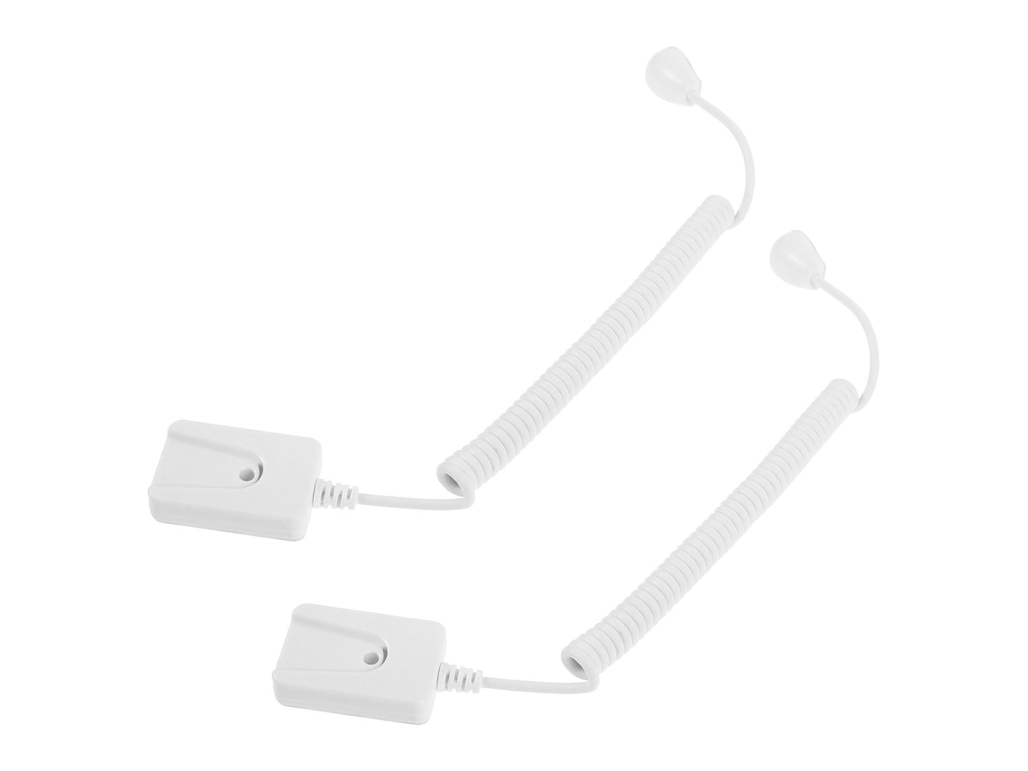 Cabo Retrátil Anti-perda De 1,2 M Em Abs Branco Para Celular, 2 Unidades.