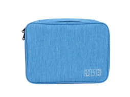 Bolsa De Maquillaje Portátil Impermeável Com Grande Capacidade Para Viagens, Compartimento Para Pinceis E Bolsinho De Malha Com Fechamento De Rack