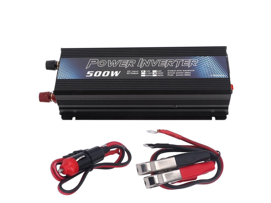 Inversor De Energia Para Carro 500w Sine Wave Com Usb E Cooler Dc 12v Para Ac