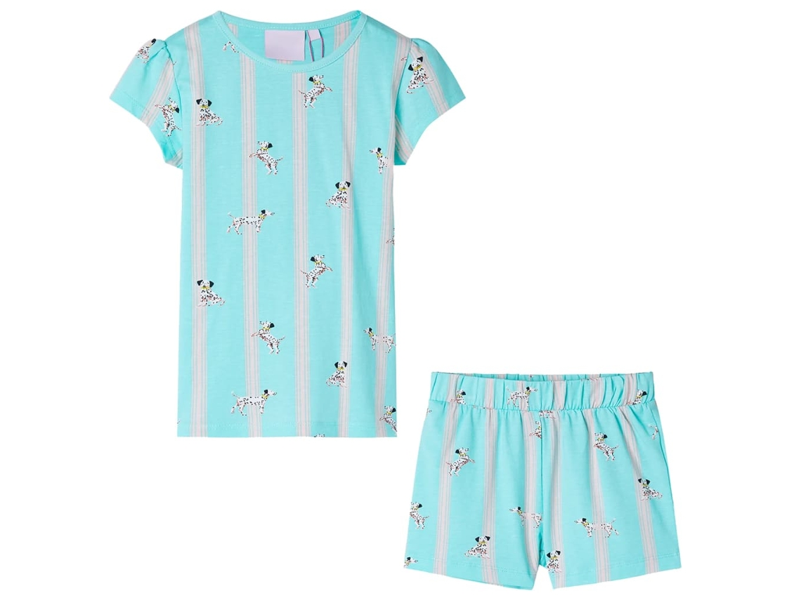 Pijama De Manga Curta Para Criança Cor Cru 128
