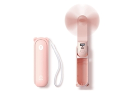 Ventilador Mao 3 Em 1 Lanterna 14 21h Rosa Yizhood