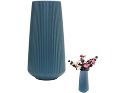 Vaso De Plástico Duradero, Diseño Geométrico Moderno, Decoración De Jardín Y Hogar, Color Azul