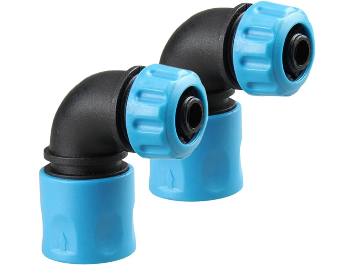 Conector Para Mangueira De Jardim Com 2 Adaptadores Angulares.