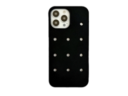 Capa Para Iphone 17 Pro Com Fivela Preta, Estilo Japonês E Coreano, Em Silicone Macio.