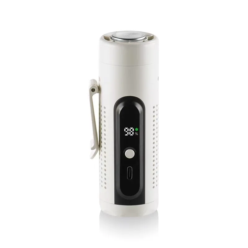 (branco, Usb Tipo C) Ventilador Portátil 3 Em 1 Com Placa De Resfriamento, 5 Velocidades De Vento, Recarregável