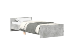 Bed Frame, Bed Frames Vidaxl Cinzeto Madeira Processada (90 X 200 Cm)