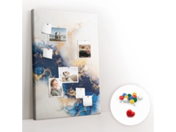 Quadro De Cortiça Com Impressão Abstração De Mármore Para O Corredor Espelharte (80x120 Cm)