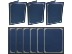Capa Diploma Beavorty, 10 Unidades, Em Papel Com Borda Dourada, Design Clássico E Simples, Resistente E Durável