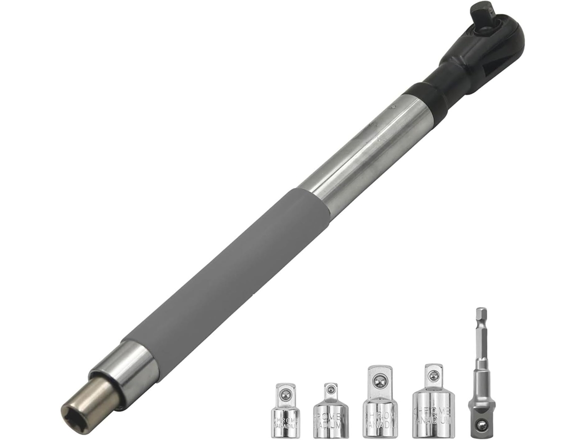 Chave Extensível Com Adaptadores, Haste Em Aço Tungstênio, Seletora,