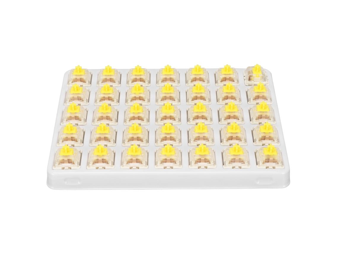 Aetheria 35 Interruptores Amarelo Pro Pré lubrificados 3 Pin Rgb Smd para Teclado Mecânico Diy