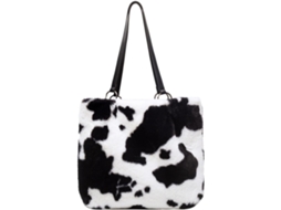 Bolsa De Ombro Feminina Ciieeo Em Pelúcia, Branca, Grande, Elegante E Prática.