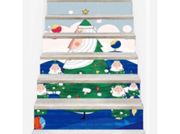 Adesivos De Natal 3d À Prova D'água Para Escadas, Com Tema De Árvore De Natal Em Desenho Animado. Decorações Natalinas Modernas E-aquaforge