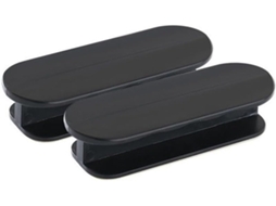 Conjunto De 2 Puxadores Elegantes Para Armários E Gavetas, Acabamento Liso, Design Funcional Preto