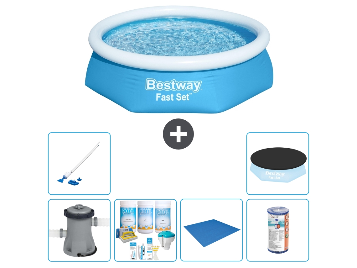 Bestway Piscina Bestway Fast Set Redonda - 244x61 Cm - 7-peças S21400