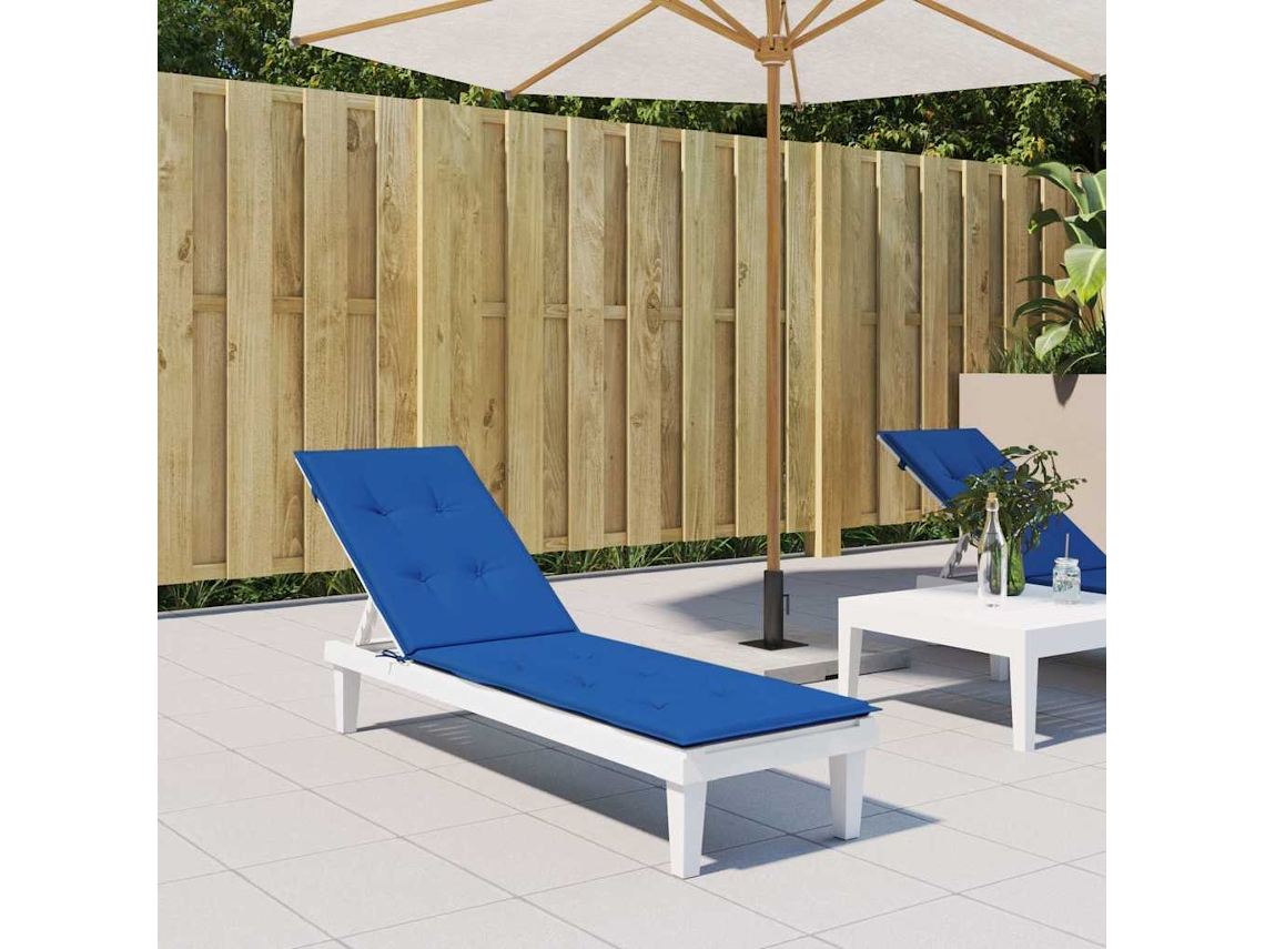 Vidaxl Almofadão Para Cadeira De Terraço (75+105)x50x4 Cm Azul Real