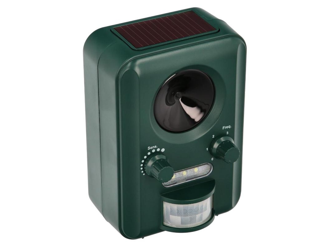 Ahuyentador ultrasonidos animales funcionamiento solar / usb. ahuyenta roedores, ratones, gatos, perros, aves, pajaros, etc
