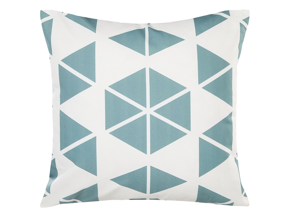 Cojín De Exterior Beliani Rigosa De Tela Blanco 45x45x12