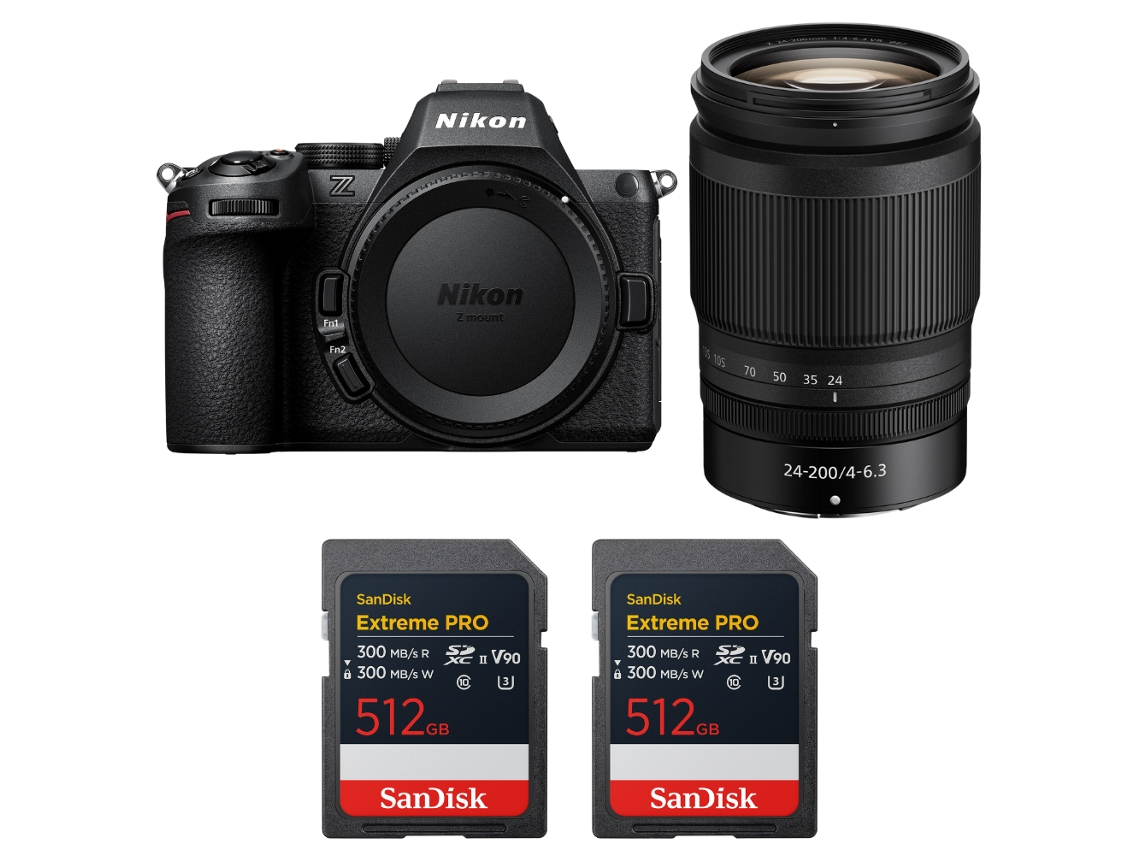 Z5 Ii + 24 200mm F/4 6.3 Vr + 2 Sandisk 512gb Extreme Pro Uhs ii Sdxc + Nikon En el15c + Ebook “20 Dicas para Fotos Que Impressionam” NIKON