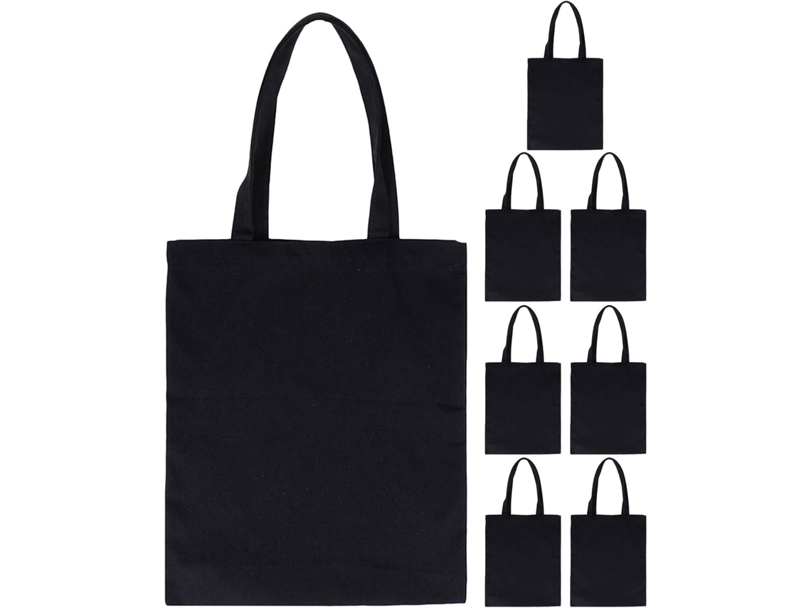 De 8 Peças De Sacolas Reutilizáveis Em Branco Para Transferência De Calor E Bordado, Sacolas Espaçosas.