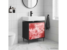 Vidaxl Armário De Banheiro Aachen Carvalho Preto 60 X 40 X 61 Cm
