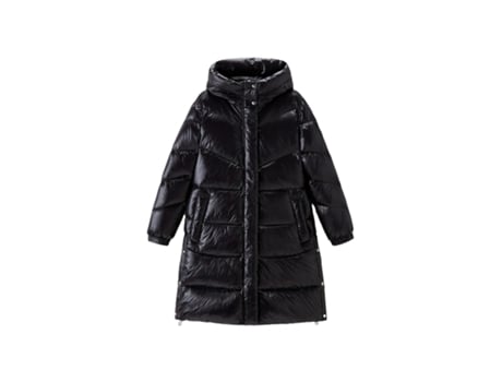 Kispo De Mulher Woolrich Giacche Aliquippa Longo Poliéster Preto (s)