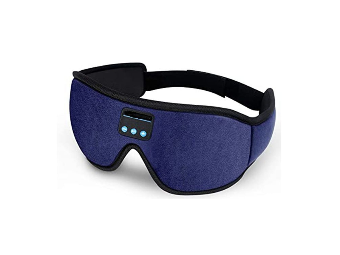 Fones de Ouvido Bluetooth para Dormir, com Máscara para os Olhos, Sem Fio, Som Estéreo Hd, Função de Chamada, Música Integrada AQUAFORGE
