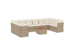 Garden Sofa Set, Garden Sofa Sets Vidaxl Bege Rattan / Vime (n/a)