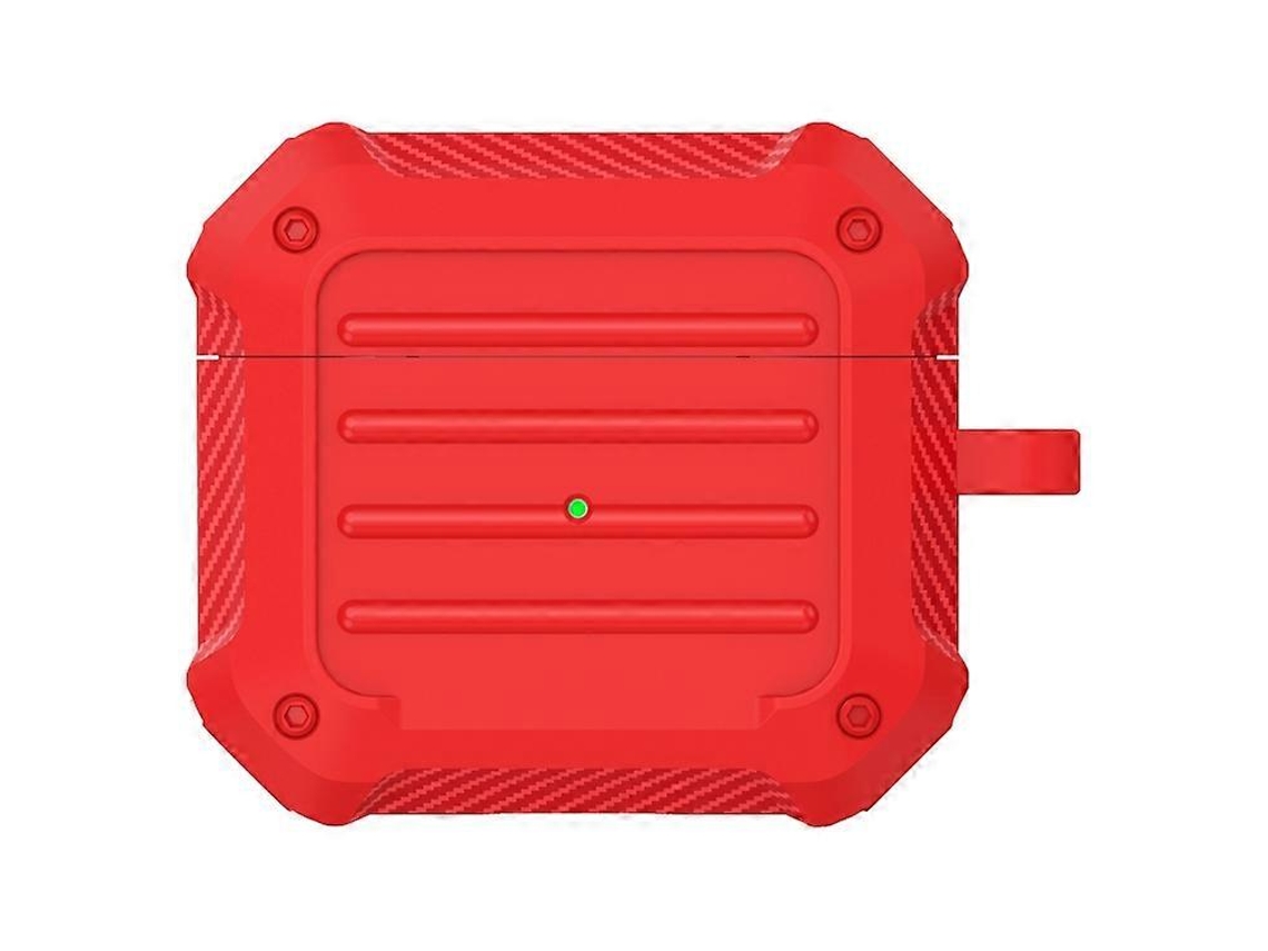 Camada protetora de TPU resistente a impactos, em fibra de carbono, para AirPods 3. GIECY