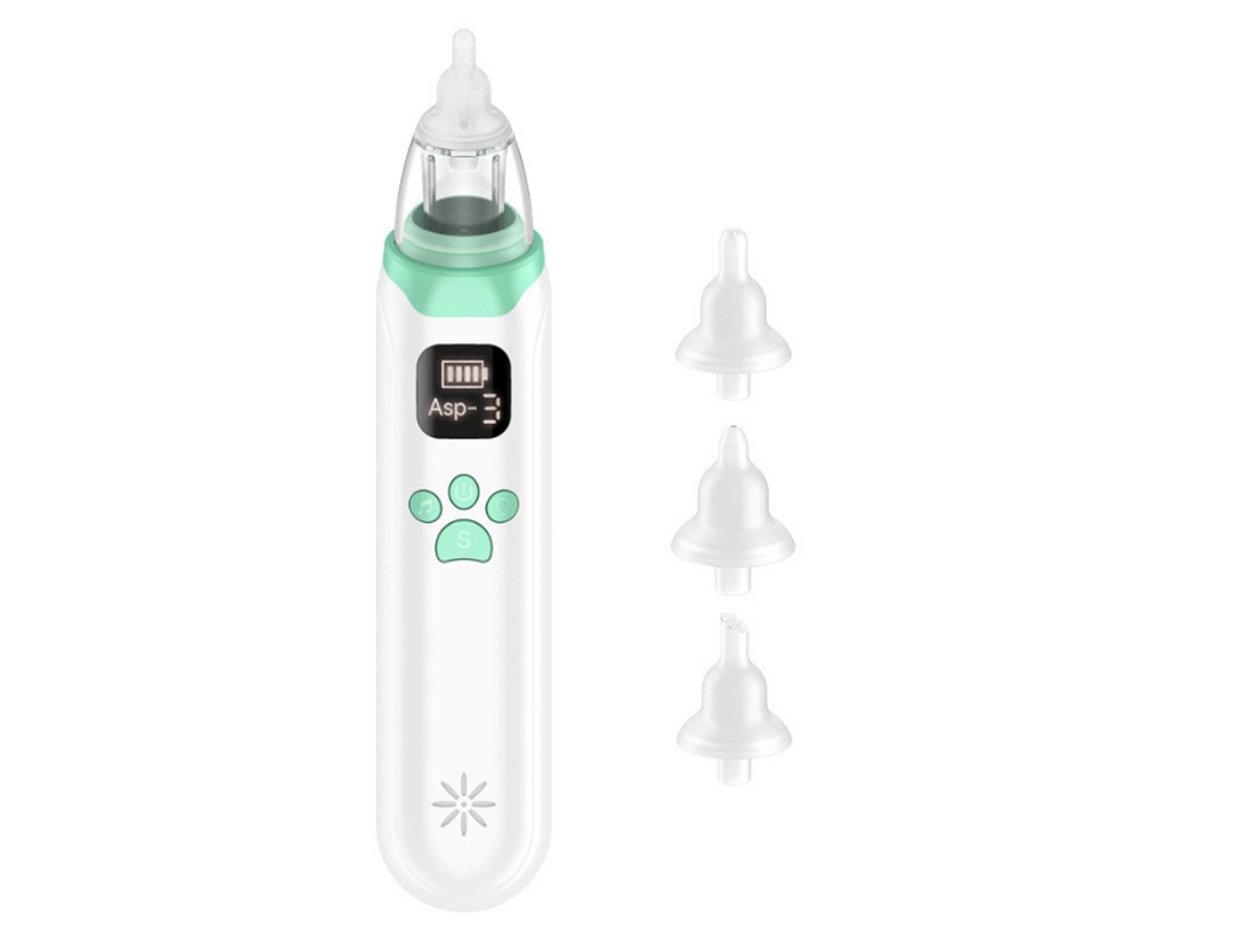 Aspirador Nasal Para Bebê Elétrico Com Ponteiras De Silicone E Função De Sucção Regulável Recarregável Portátil Para Recém Nascidos E Crianças