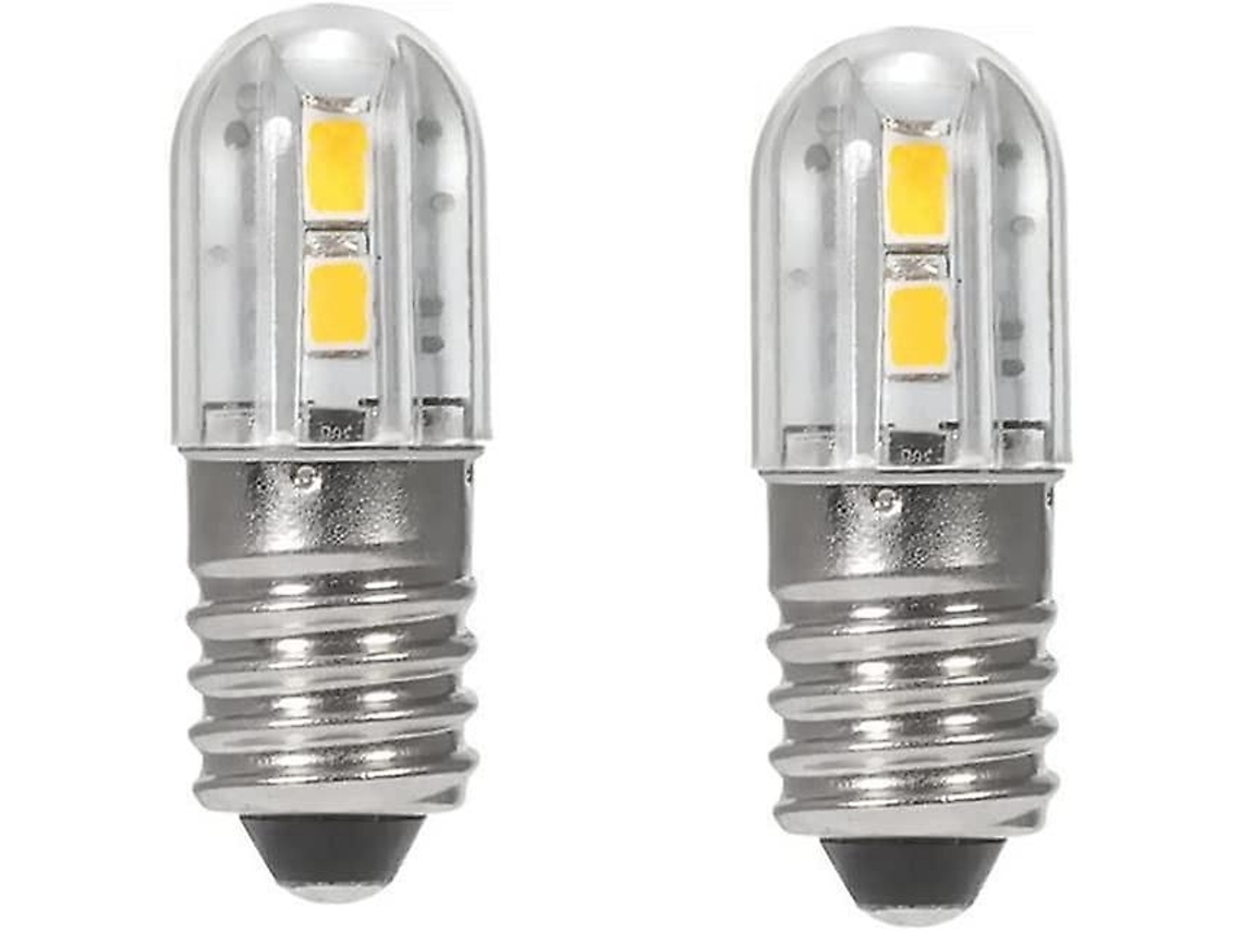 2 Lâmpadas Led E10 6v, Com 4 Chips Smd, Amarelas, Para Farol E Lanterna