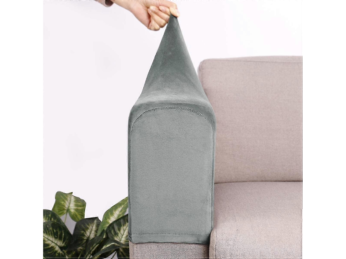 Rebe 2 Capas para Reposabrazos de Sofá Protectores de Material Premium Color Gris para Hogar, Oficina Y Tienda