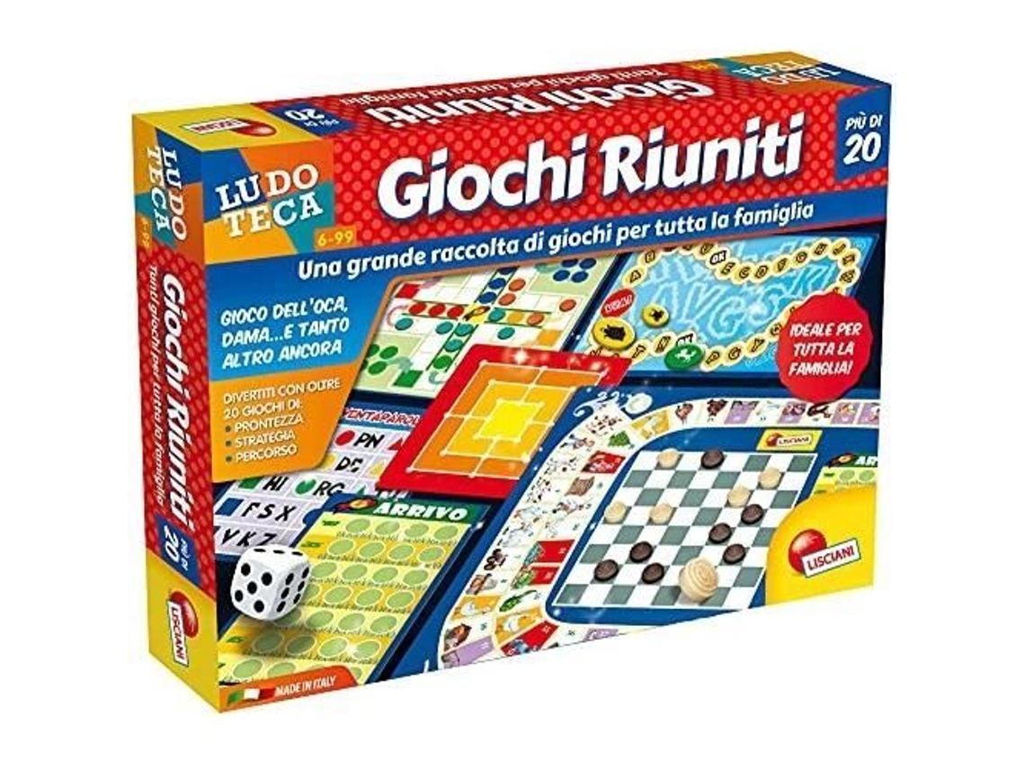 Jogo De Tabuleiro Lisciani Giochi Brinquedoteca Giochi Riuniti Mais De 20 Jogos