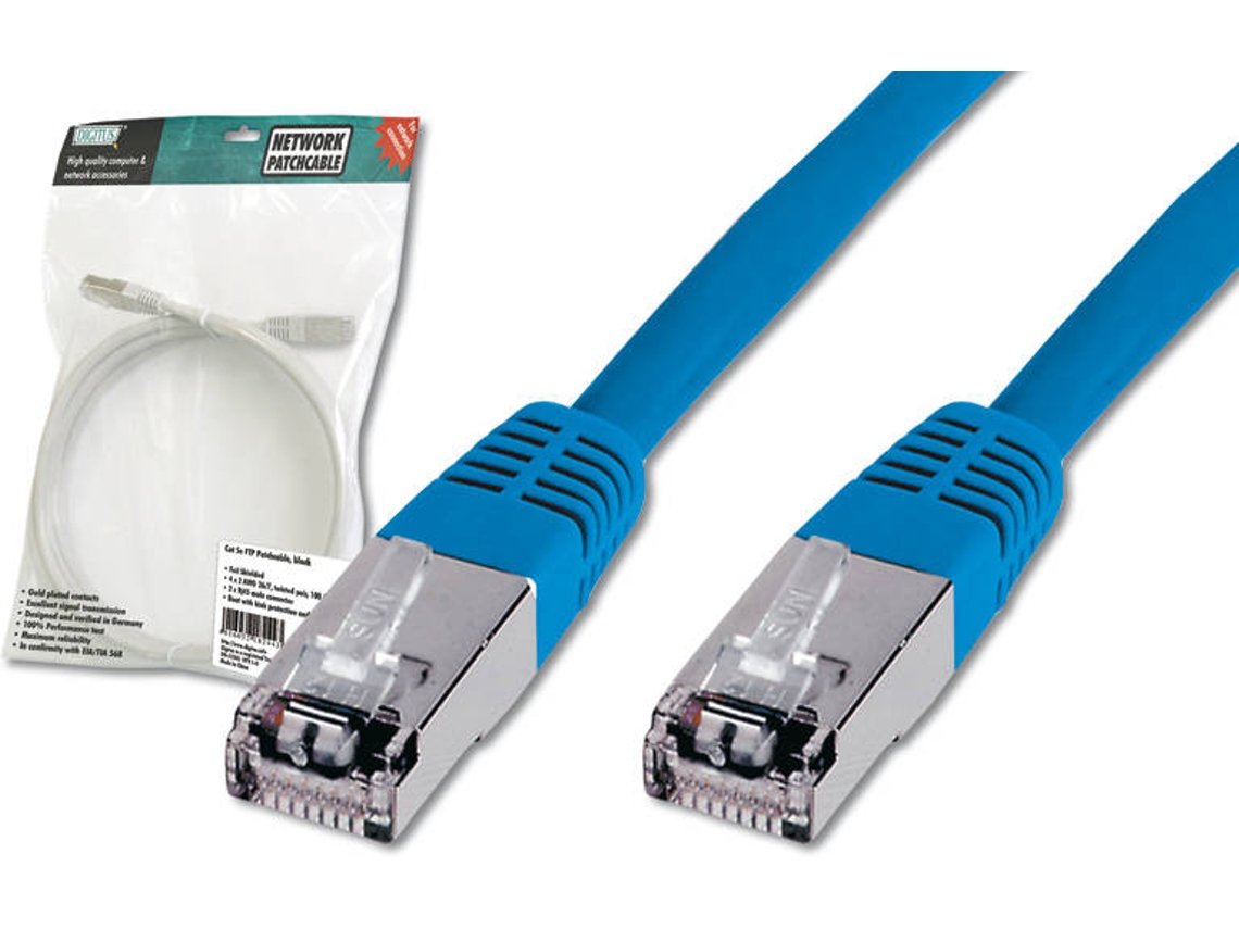 Cabo de Rede DIGITUS (RJ45 - 3 m - Azul)