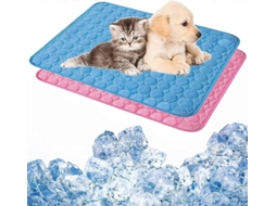 Conjunto de 2 Tapetes Refrescantes, em Seda Gelada, para Cães e Gatos, Uso no Verão, 40x50 Cm AQUAFORGE