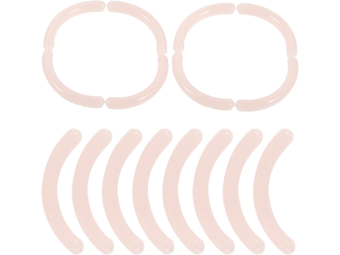 Conjunto De 16 Refis De Curvador De Cílios Em Gel De Silicone Rosa