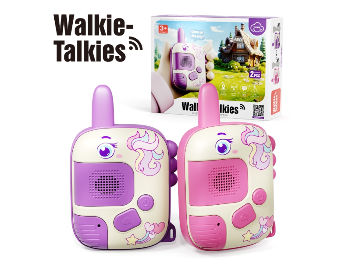 Walkie Talkie Infantil Com Transmissão Sem Fio De Longo Alcance, Para Conversas Ao Ar Livre, Brinquedo De Desenho Animado Com Cordão. Aquaforge