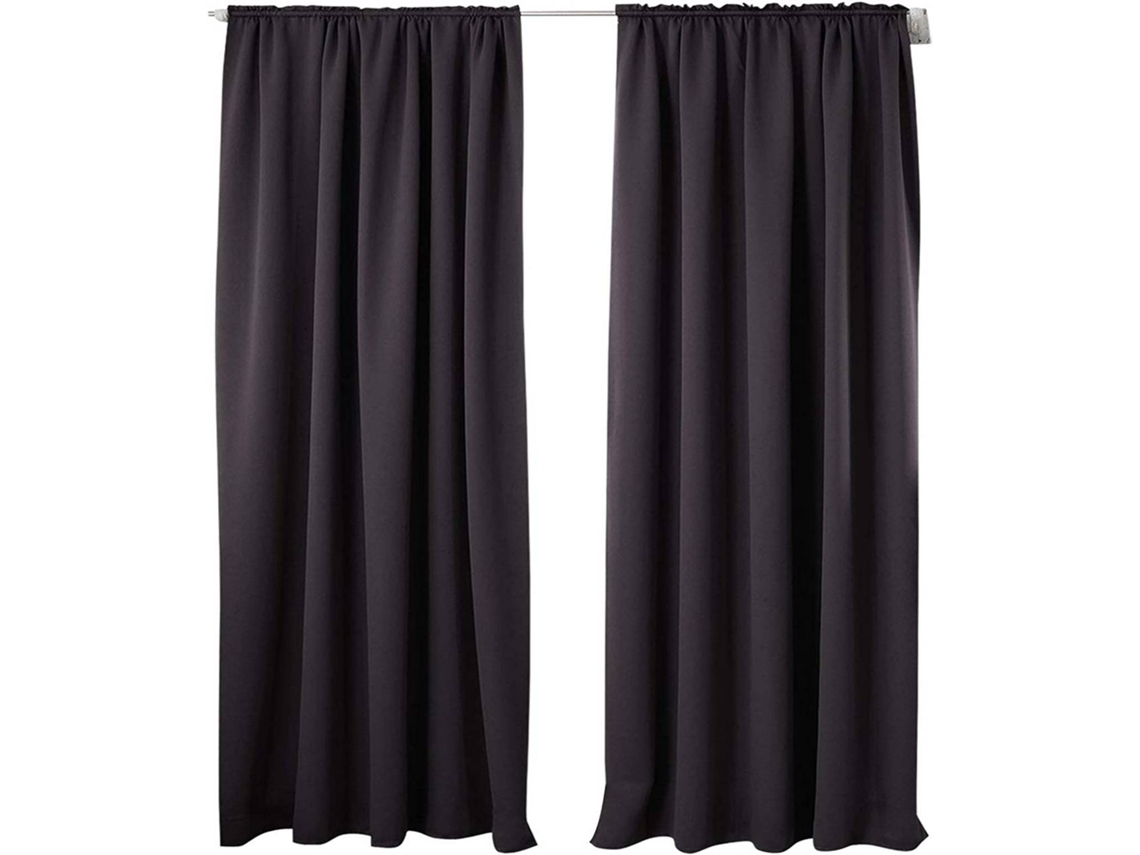 Cortina Blackout Térmica, Privacidade, Conjunto 2 Peças, 135 X 225 Cm, Cinza